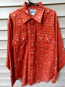Rockmount Ranch Wear Button Up Diamond Snaps Herren Größe Medium - Top Zustand - Bild 1 von 10