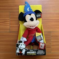 Disney Mickey Mouse 90th Sorcerer's Apprentice 14" Musical Plush New - Limited