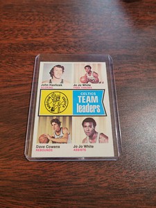 1974 Topps Boston Celtics Team Leaders Basketball Card White Cowens #82 EX/NM