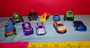 LOT OF 10 RACE CARS PULL BACK BULLDOZER SAND RUNNERS AND MORE PULL BACKS - Picture 1 of 5