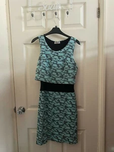 Blue and Black dress UK size 10 New Condition Boohoo - Picture 1 of 2