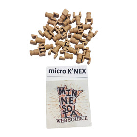 25 MICRO Knex Tan Clips with Rod End- K'nex Small Tiny Mini Parts