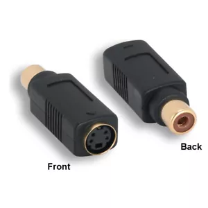 Adaptador Kentek S-Video hembra a RCA hembra enchapado en oro para TV VCR DVD video DVR - Imagen 1 de 1