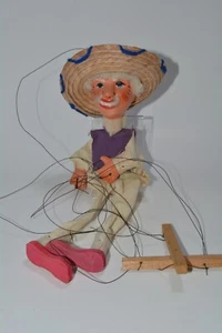 Marionette Mexikaner Mann Puppe Vintage - Bild 1 von 3