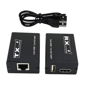 30M USB KVM HDMI Extender RJ45 Cat6 Ethernet Network Cable For DVR NVR Camera - Picture 1 of 18