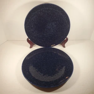 Primavera Portugal Stoneware All Speckled Dark Blue Dinner Plate 10.5” Set of 2 - Picture 1 of 7