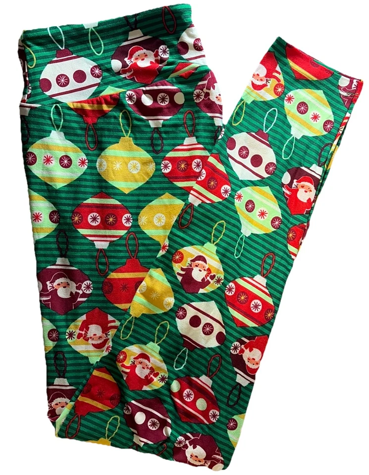 Nuevo LuLaRoe Adornos de Navidad con Leggings de Papá Noel Talla TC2 (20-26) NUEVO SIN ETIQUETAS Foto 1 de 4