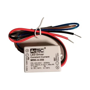 Mini Led Driver IP65 Corrente Costante 350mA 6V-12VDC 4W 48X38X21mm - Foto 1 di 3