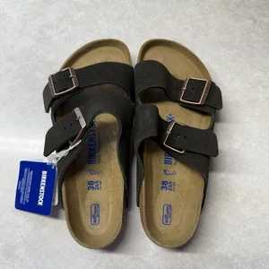 Birkenstock Arizona Mokka Wildleder Weichbettung Sandalen 38 245 L7 M5 - Bild 1 von 5
