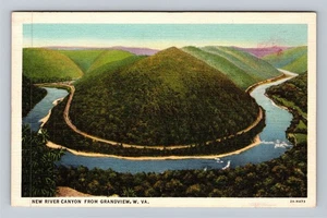 Grandview WV-West Virginia, New River Canyon Luftaufnahme Vintage Postkarte - Bild 1 von 2
