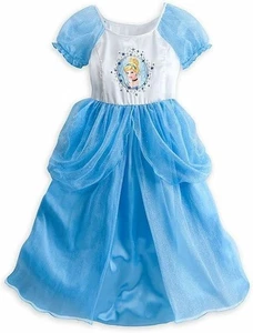 Disney Girl's Cinderella Deluxe Satinet Tulle Princess Nightgown, Size 9/10 - Picture 1 of 1