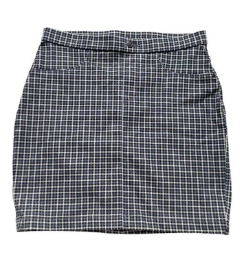 Minifalda George para mujer gris crema y negra a cuadros talla 8 Foto 1 de 4