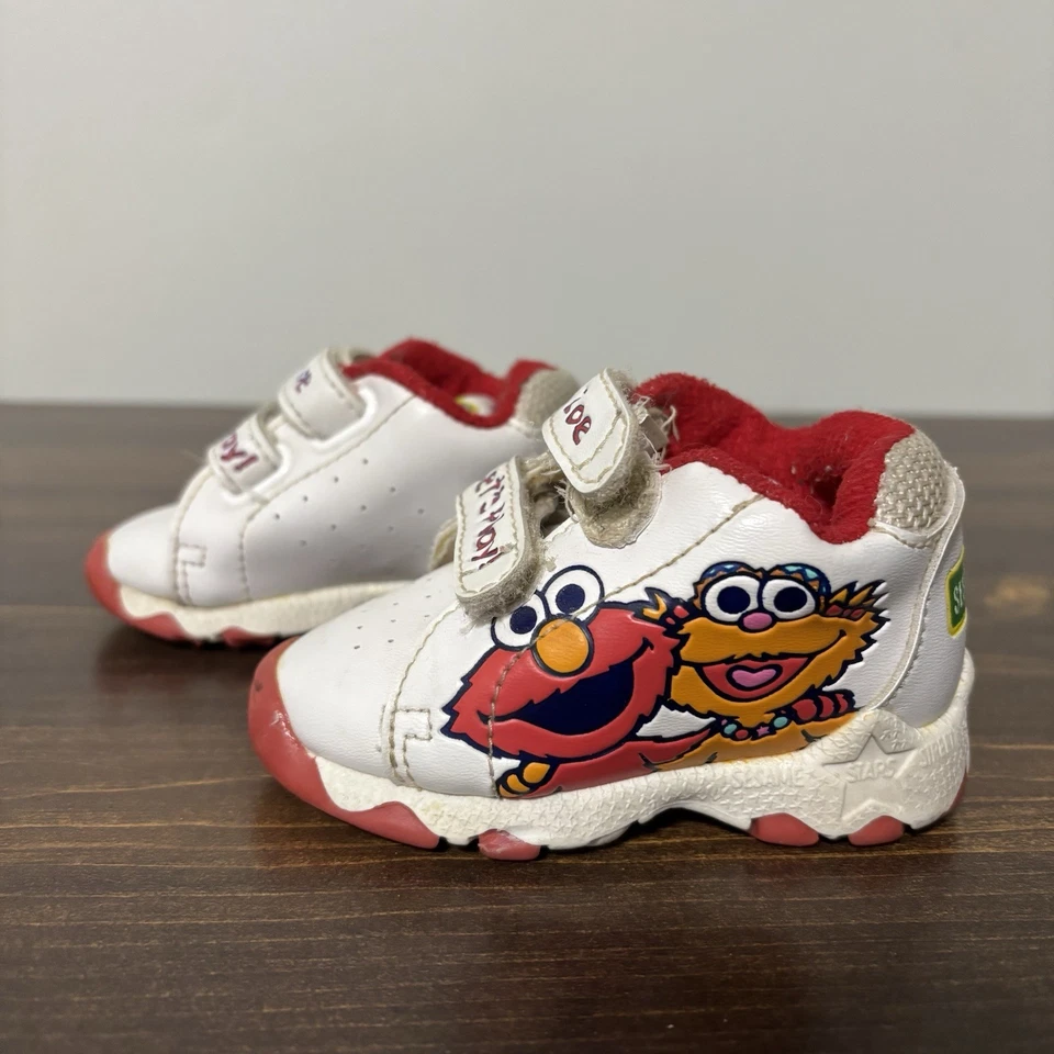 VTG Sesame Street Elmo And Zoe Let’s Play Baby Infant Tennis Shoes Size 3  - Image 1 of 4
