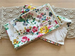Cath Kidston Pillow Sham Lot Of 2 Pink Roses Striped Cover Bedding 38”x 21” - Picture 1 of 17