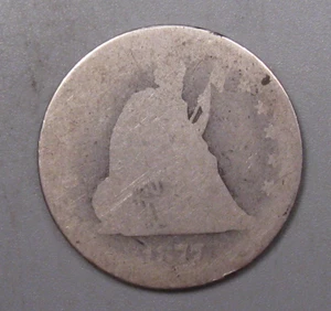 Better-date 1877-cc Seated Liberty Quarter Weak.  #15 - Picture 1 of 5