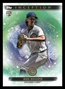 Topps Inception Ben Brown #82 RC 2024 verde Chicago Cubs - Imagen 1 de 2