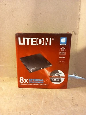 LITEON 8x EXTERNAL CD/DVD READER  WRITER 951240,  BOXED - Image 1 of 4