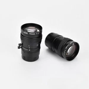 USED U-TRON MV7527 Prime focus industrial LENS TV LENS 75mm 1:2.7 1PC  - Picture 1 of 8