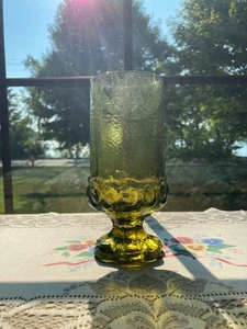 Bicchieri da tè francescani Madeira Tiffin verde oliva alti ghiacciati 6,5" alti 2,75" larghi - Foto 1 di 6