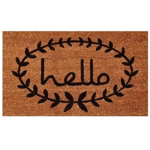 Calico Hello 30 in. x 48 in. Door Mat - Picture 1 of 2