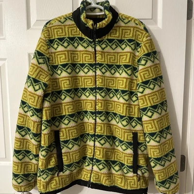 Chaqueta Sherpa American Eagle Para Hombres Cremallera Completa Para Hombre XL Abrigo Azteca Occidental Forrado Foto 1 de 4