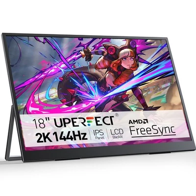 UPERFECT 18" 2K Portable Monitor 2560x1600 HDMI LCD Display Gaming Screen - Image 1 of 4