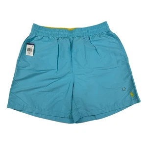 *KLEINER MANGEL* Polo Ralph Lauren fester Badeanzug - hellblau mit gelb - Größe: L - Bild 1 von 4