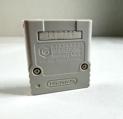 Official Nintendo GameCube Memory Card 59 Blocks DOL-008 OEM Gray - Tested - Image 1 of 4