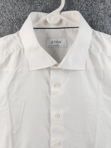 Eton Signature Twill Romania 17 All Cotton French Cuff Contemporary White Solid - Bild 1 von 24