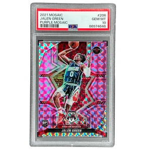 Jalen Green 2021 Mosaic Purple RC Rookie Card 35/49 PSA 10 #206 - Bild 1 von 2