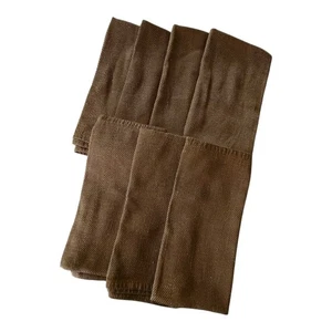 Lot Of 7 Lauren Ralph Lauren Dinner Linen Napkins Brown 18x19" Square  - Picture 1 of 5