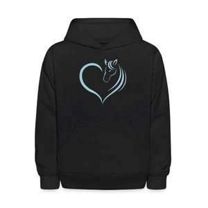 Horse Heart Horse Love Kids' Hoodie - Picture 1 of 16