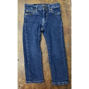Polo Ralph Lauren Kleinkind Jeans 3T blau Denim Straight Fit verstellbarer Bund - Bild 1 von 12