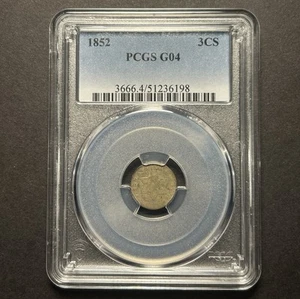 1852 Three Cent Silver — PCGS G04 Lowball Grade - Picture 1 of 4