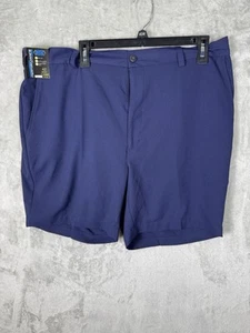 Pantalones Cortos Roundtree Yorke Para Hombre 42 Azul Calce Clásico Rendimiento Absorción Plana 9" NUEVO - Imagen 1 de 9