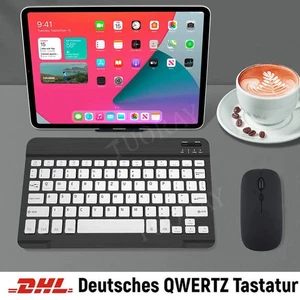Tastatur Funk Maus Wireless Kabellos Keyboard Bluetooth PC Tablet QWERTZ Layout - Bild 1 von 20