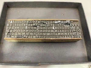 Vintage Fett Linotypie Druck Typ Buchstabe, $,&, Set siehe Fotos (LS-1) - Bild 1 von 6