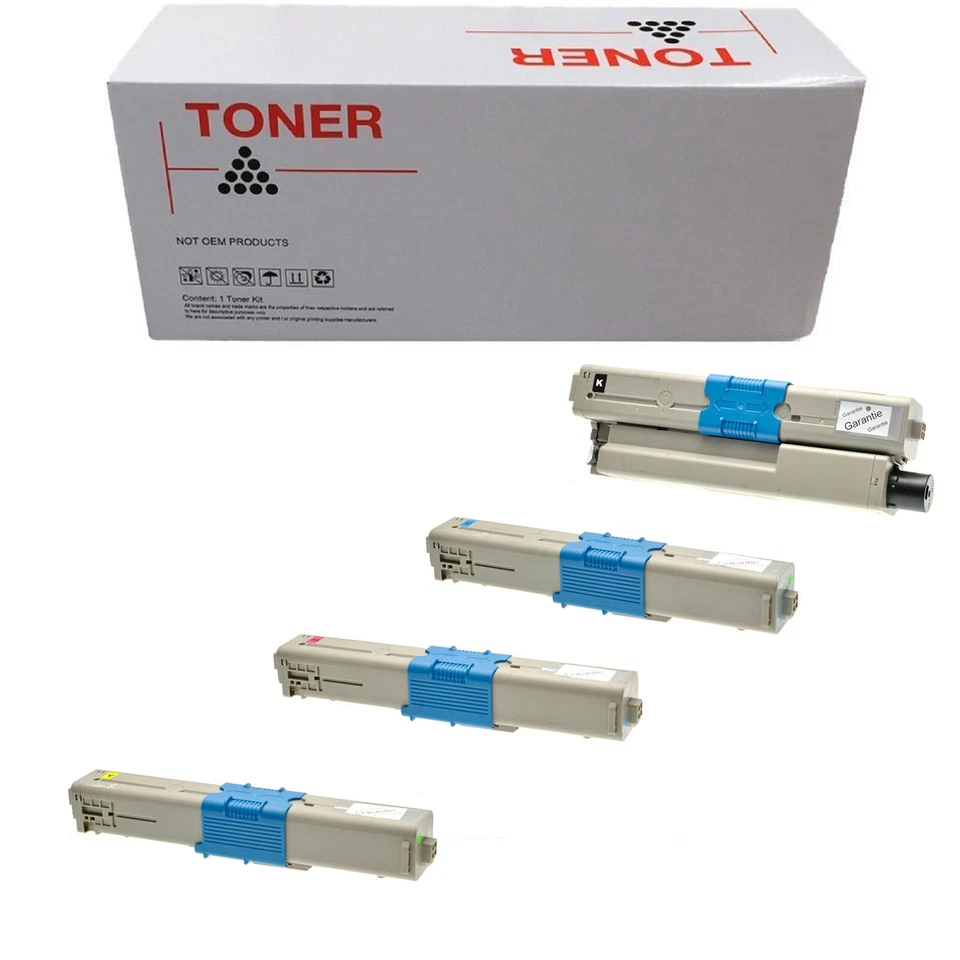 OKI C332 1 4 5 TONER COMPATIBILE NON ORIGINALE BK C M Y KIT 3500 pagine