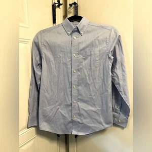 Chaps Boy’s Youth Long Sleeve Oxford Blue Button-Down Dress Shirt Size M/10-12 - Picture 1 of 6