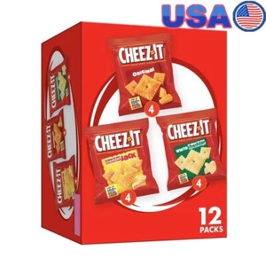 Baked Snack Crackers Variety Pack 12 Count Cheese Flavors Perfect On the Go New - Picture 1 of 8