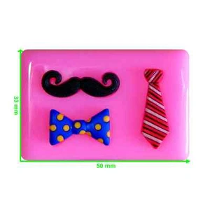 Molde de silicona para bigote, corbata y arco Dickie de Fairie Blessings - Imagen 1 de 5