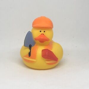 Construction Worker Hard Hat Rubber Duck 2" Duckie Spa Bath Toy