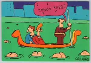 1980's MOON RIVER*NAKED BUTTS STICKING OUT OF WATER*JOHN CALLAHAN DARK HUMOR - Picture 1 of 2