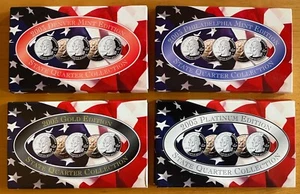 2003 US MINT STATE QUARTER COLLECTION PHILADELPHIA DENVER PLATINUM GOLD EDITION - Picture 1 of 2