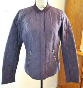 GAP Quilted Snap-front Jacket, Brown, Lightweight,Fitted, Zipper Pockets, Size M - Picture 1 of 11