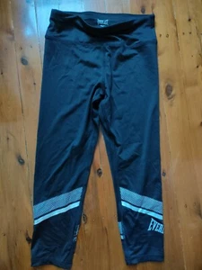 As New Everlast EverDri Tights Pants Cropped Womens Size 10 Black Activewear - Picture 1 of 3