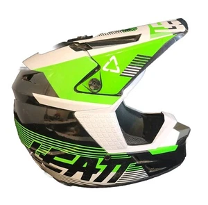 Leatt Moto 3.5 V22 Helmet Black White Green Endro Motocross ECE Approved Medium - Picture 1 of 12