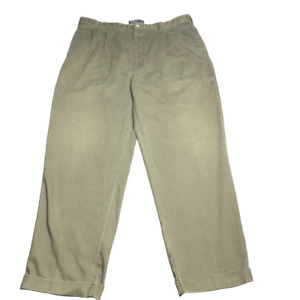 Vintage Polo Ralph Lauren Men’s Sage Green Pleated Chino Pants Relaxed 40x30