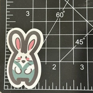 Bunny Rabbit In Blue Overalls Matte - Vinyl Decal Sticker Bomb Skateboard Kawaii - Picture 1 of 5