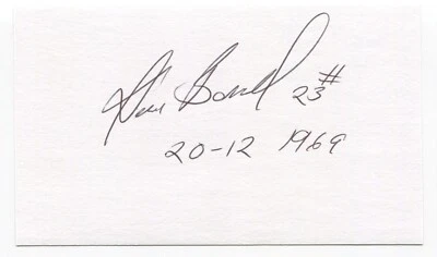 Dave Boswell Signed 3x5 Index Card Autographed Baseball Baltimore Orioles - Image 1 of 2